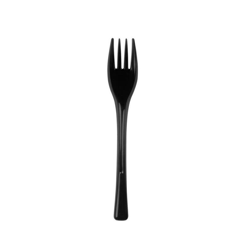 C/50 Forchettine Dolce 14 cm Nero 3813C-19 Gold Plast C/50 Forchettine Dolce 14 cm Nero 3813C-19 Gold Plast