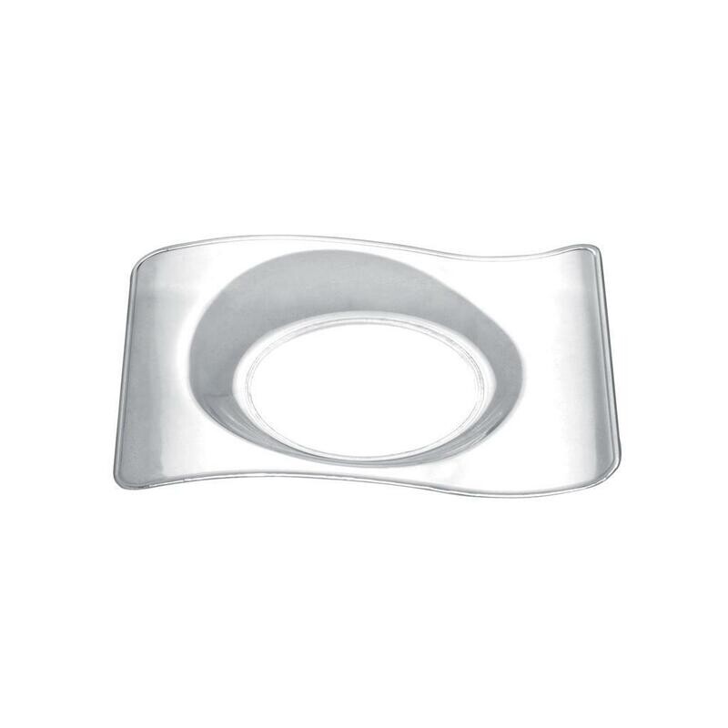 C/50 Piattini Forma 8 cm Trasparente 6018 Gold Plast C/50 Piattini Forma 8 cm Trasparente 6018 Gold Plast