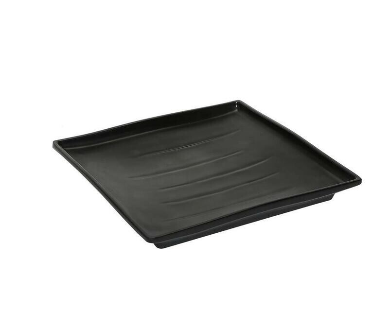 Tirolix - Piatto Quadro 20x20 cm Nero Melamina YML-0280P