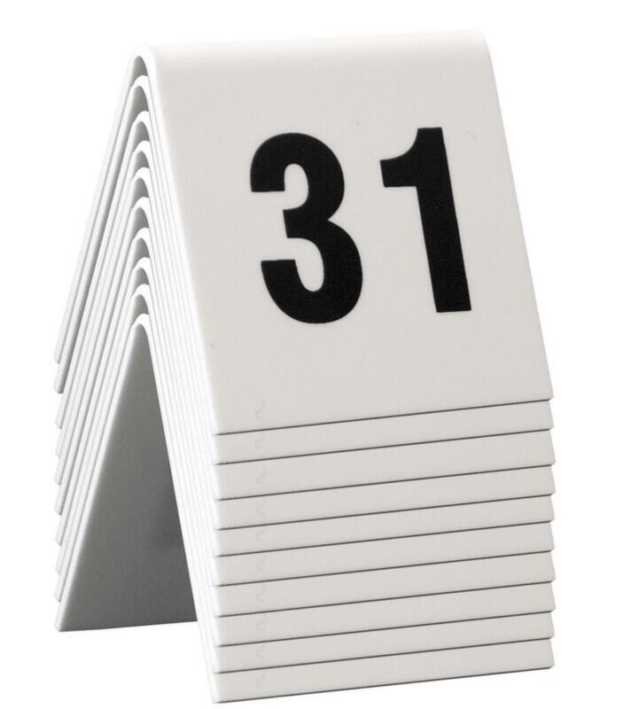 C/10 Numeri Da Tavolo 5x4 cm Bianco TN-31-40-WT Securit C/10 Numeri Da Tavolo 5x4 cm Bianco TN-31-40-WT Securit