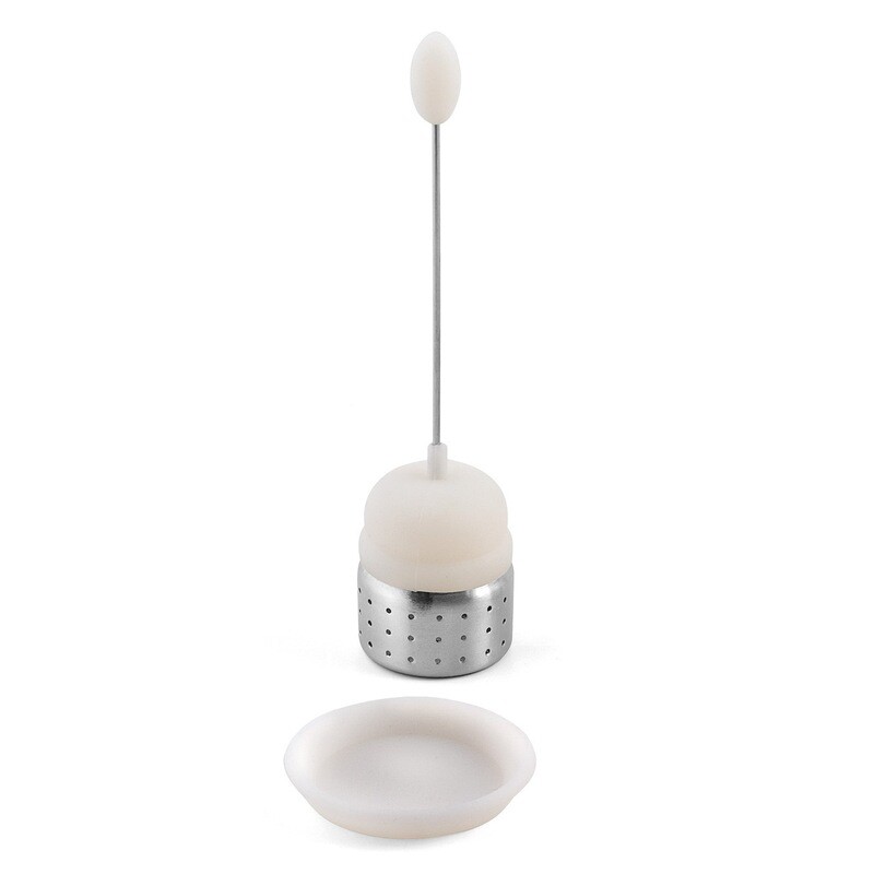 Infusore da tè in silicone/acciaio inox bianco - Weis
