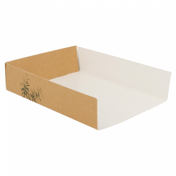 VASCHETTE DIVERSI USI 'FEEL GREEN' 300 G/M2 15x12x3,5 CM MARRONE CARTONE (1000 UNITÀ)