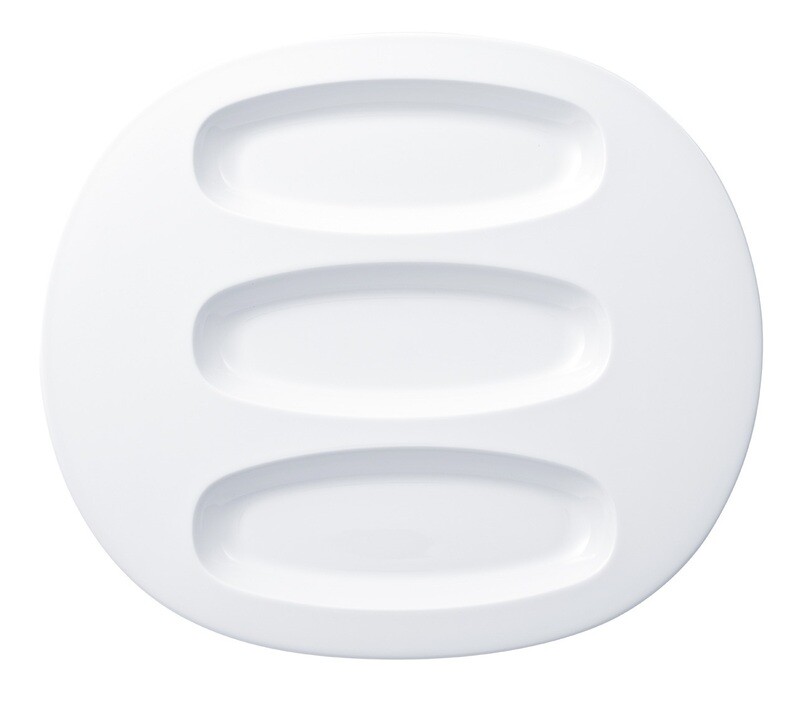 Villeroy & Boch, Affinity - piatto ovale a 3 spartiti 35 cm Villeroy & Boch, Affinity - piatto ovale a 3 spartiti 35 cm