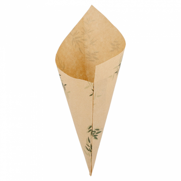 SACCHETTI A CONO ANTIGRASSO 'FEEL GREEN' 100 G 70 G/M2 24x17 CM NATURALE (2000 UNITÀ) SACCHETTI A CONO ANTIGRASSO 'FEEL GREEN' 100 G 70 G/M2 24x17 CM NATURALE (2000 UNITÀ)