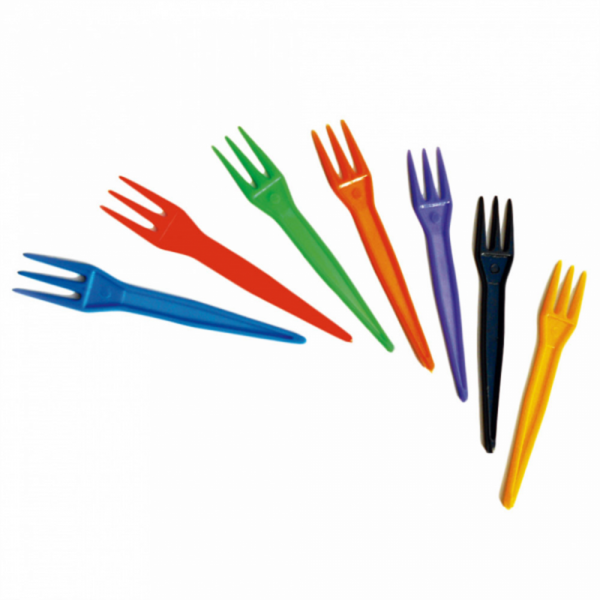 FORCHETTE PER PATATINE FRITTE 8,3 CM COLORI VARIE PS (5000 UNITÀ)