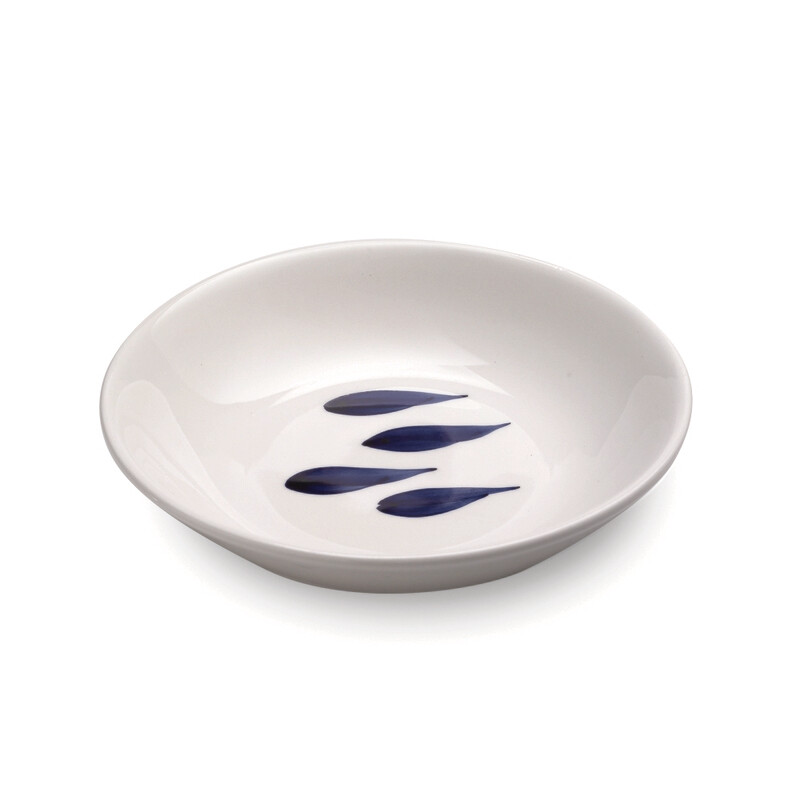 Zafferano - Piatto fondina - Li pescetti - Decoro pesci - Blu Zafferano - Piatto fondina - Li pescetti - Decoro pesci - Blu