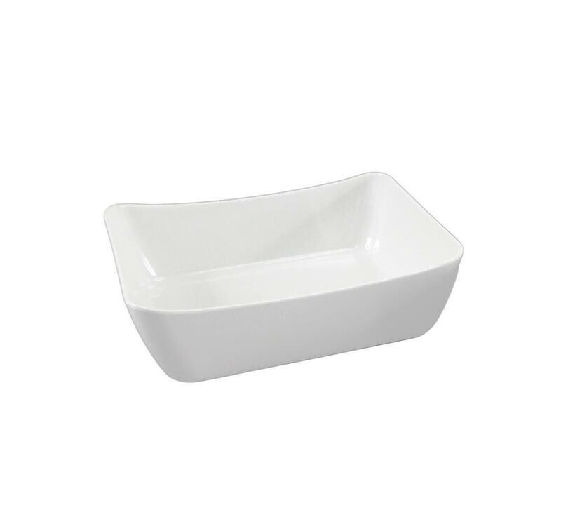 Tirolix - Insalatiera Rettangolare 32x26 cm Bianco Melamina 3312W