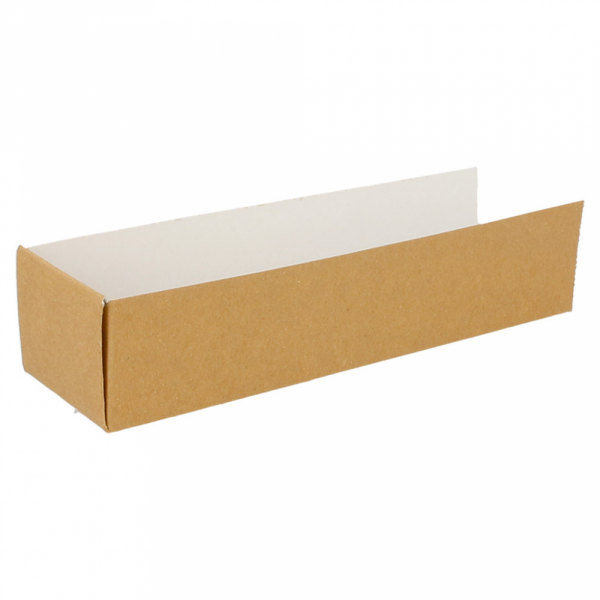 VASCHETTE HOT DOG 300 G/M2 18x4,5x4 CM MARRONE CARTONE (1200 UNITÀ)