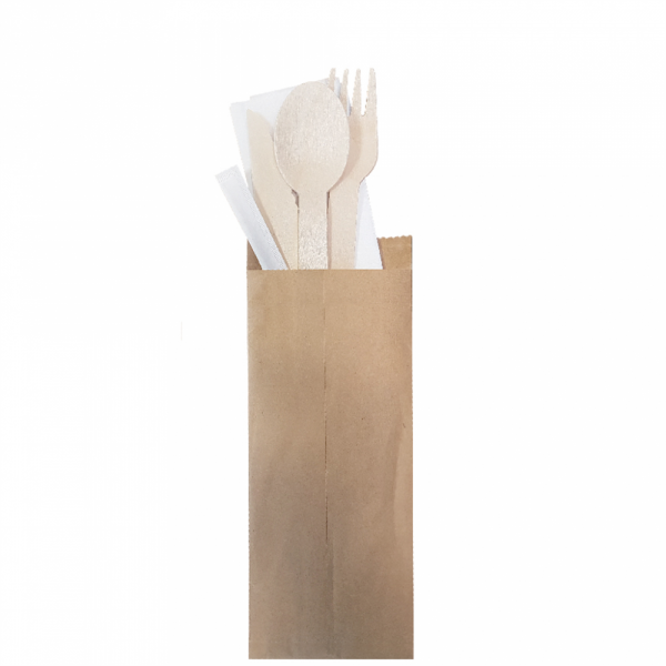 SET POSATE, TOVAGLIOLO, STUZZICADENTI IMBUSTATO KRAFT 'MAKAN' 16 CM NATURALE LEGNO (200 UNITÀ) SET POSATE, TOVAGLIOLO, STUZZICADENTI IMBUSTATO KRAFT 'MAKAN' 16 CM NATURALE LEGNO (200 UNITÀ)