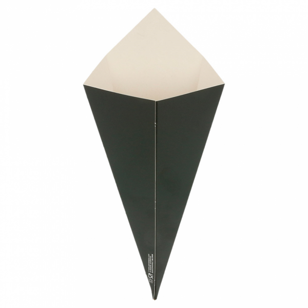CONI PER FRITTI 100 G 250 G/M2 12,5x22 CM NERO CARTONE (1600 UNITÀ) CONI PER FRITTI 100 G 250 G/M2 12,5x22 CM NERO CARTONE (1600 UNITÀ)