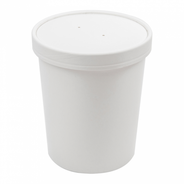 CONTENITORI CON COPERCHI 960 ML 18PE + 340 + 18 PE G/M2 Ø11,7/9,2x13,5 CM BIANCO CARTONE (250 UNITÀ) CONTENITORI CON COPERCHI 960 ML 18PE + 340 + 18 PE G/M2 Ø11,7/9,2x13,5 CM BIANCO CARTONE (250 UNITÀ)