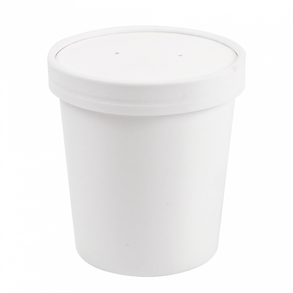 CONTENITORI CON COPERCHI 480 ML 18PE + 340 + 18 PE G/M2 Ø9,6/7,5x10 CM BIANCO CARTONE (250 UNITÀ) CONTENITORI CON COPERCHI 480 ML 18PE + 340 + 18 PE G/M2 Ø9,6/7,5x10 CM BIANCO CARTONE (250 UNITÀ)