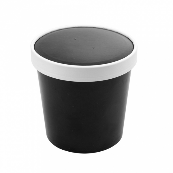 CONTENITORI CON COPERCHI 780 ML 18PE + 340 + 18 PE G/M2 Ø11,7/9,2x11 CM NERO CARTONE (250 UNITÀ) CONTENITORI CON COPERCHI 780 ML 18PE + 340 + 18 PE G/M2 Ø11,7/9,2x11 CM NERO CARTONE (250 UNITÀ)