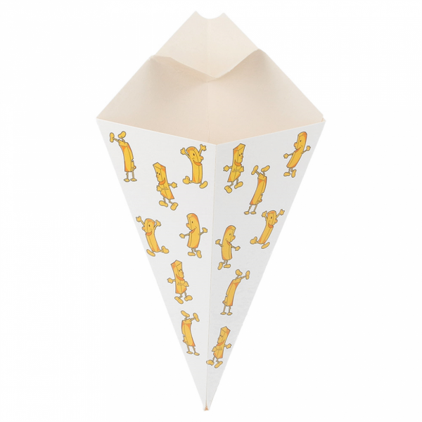 CONI CON SPAZIO PER SALSE 'CHIPS' 100 G 275 G/M2 22x12,5 CM BIANCO CARTONE (1600 UNITÀ) CONI CON SPAZIO PER SALSE 'CHIPS' 100 G 275 G/M2 22x12,5 CM BIANCO CARTONE (1600 UNITÀ)