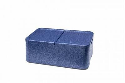Contenitore Isotermico 42.5x26.5 cm Blu Due Vani 110988 Polibox