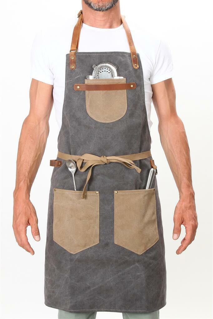 Tirolix -Grembiule Bartender Grigio PCCN0057 Tirolix -Grembiule Bartender Grigio PCCN0057