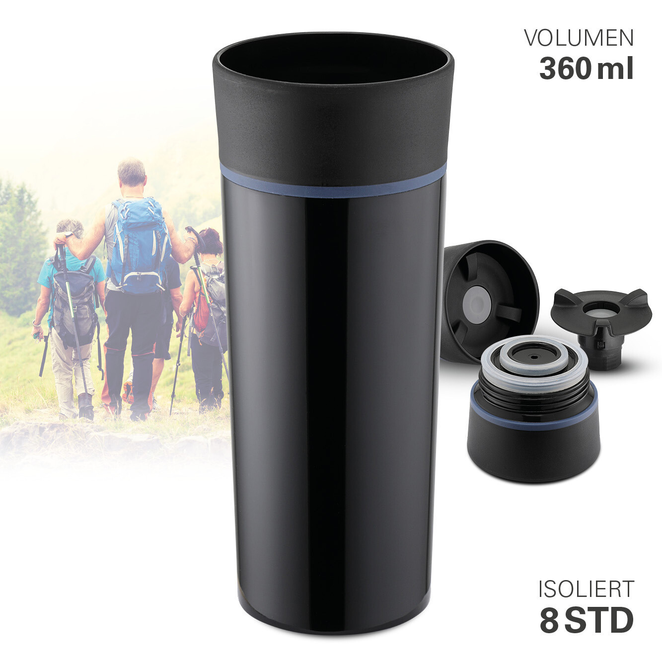 Thermos 360 ml nero - Weis