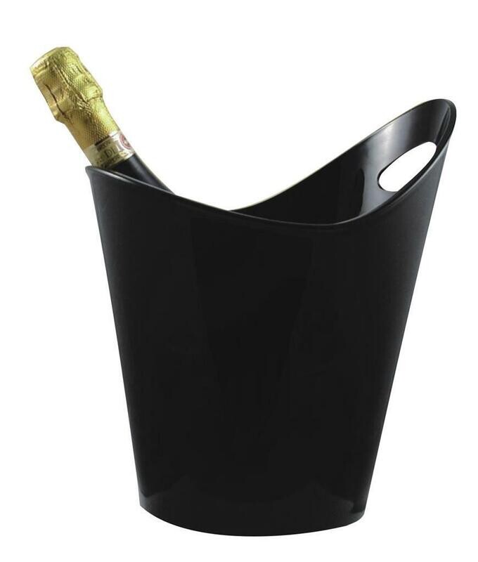 Tirolix - Secchiello Portabottiglie 25x20 cm Nero Curva 2514K Tirolix - Secchiello Portabottiglie 25x20 cm Nero Curva 2514K