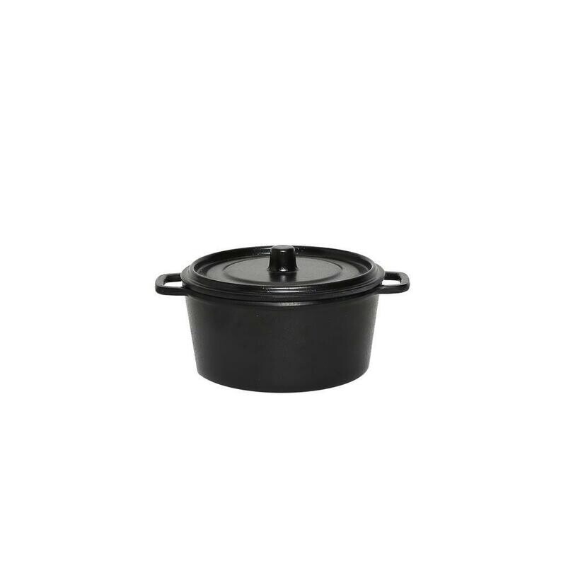 Tirolix - Casseruola Tonda Con Coperchio 10 cm Nero Melamina 7690015