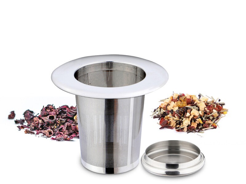 Filtro da tè con bordo largo in acciaio inox - Weis