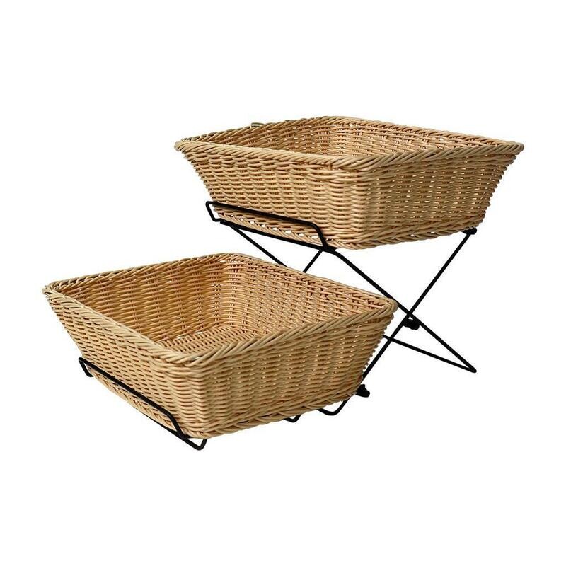 Tirolix - Stand Porta Cestini 39x23 cm Nero DRT-1012BK
