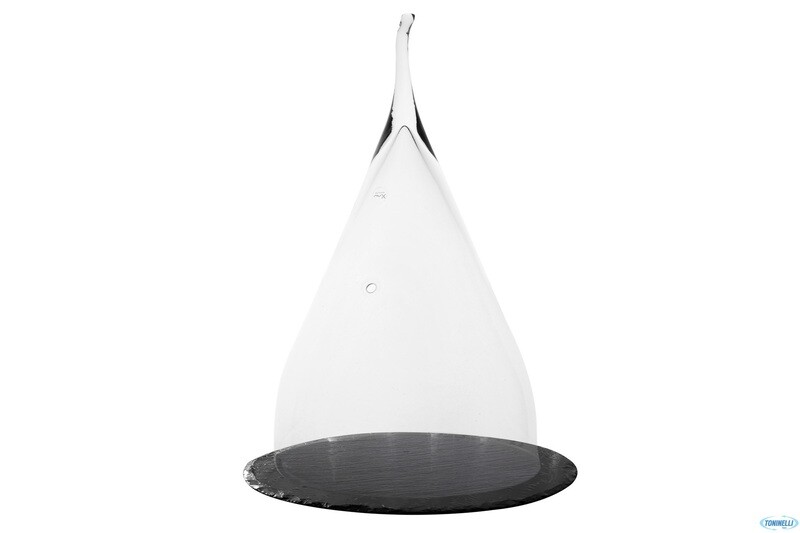 Fromage Serving-Campana con Base Ardesia 22 cm - NUDE