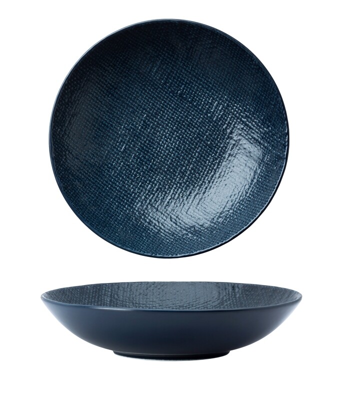 Yegam - Piatto fondo 23 cm - KNIT BLUE Yegam - Piatto fondo 23 cm - KNIT BLUE