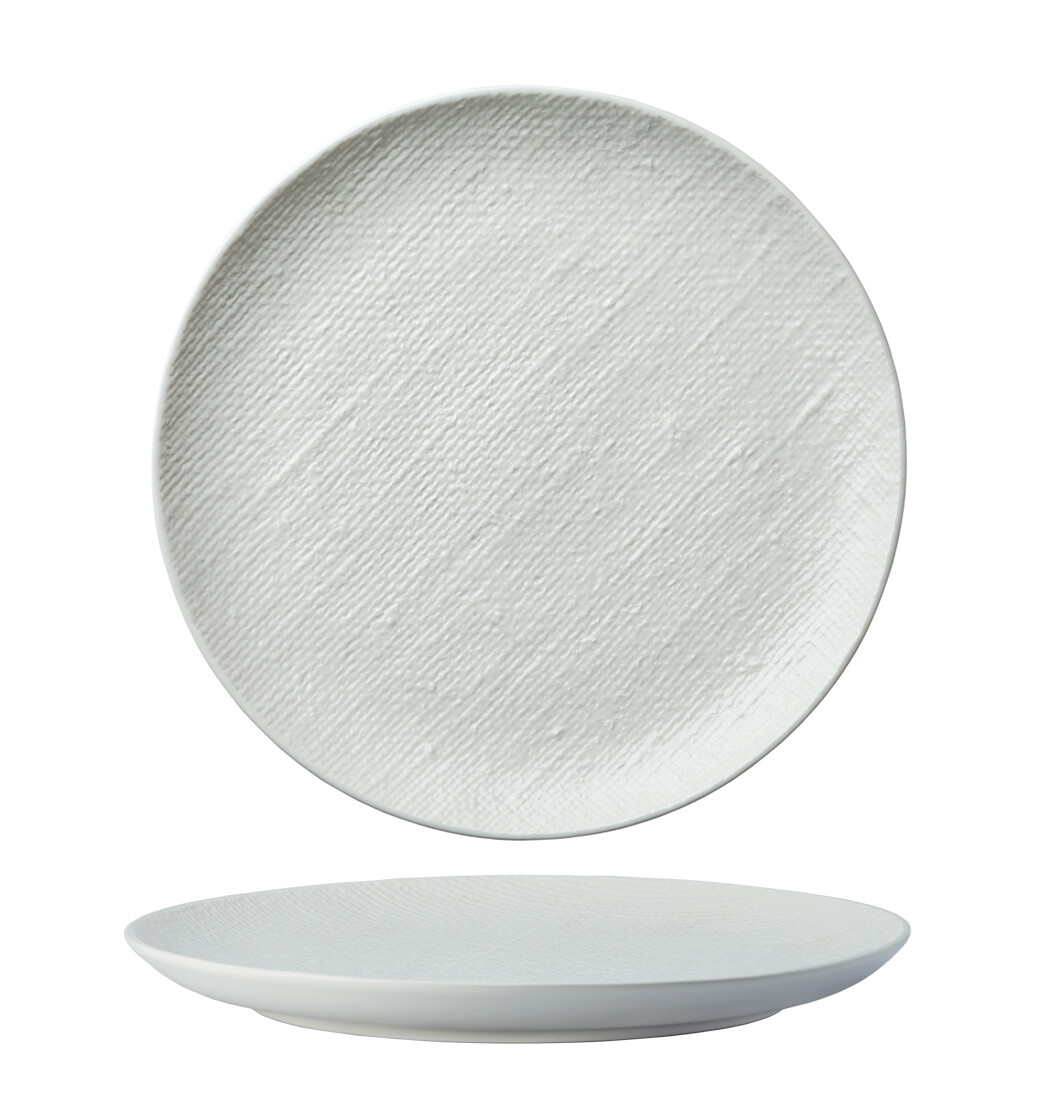Yegam - Piatto piano 18 cm - KNIT WHITE