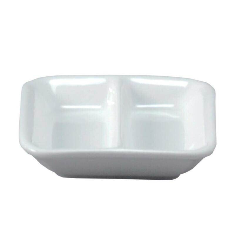 Tirolix - Piattino Quadro 2 Scomparti 8x8 cm Antipastiere