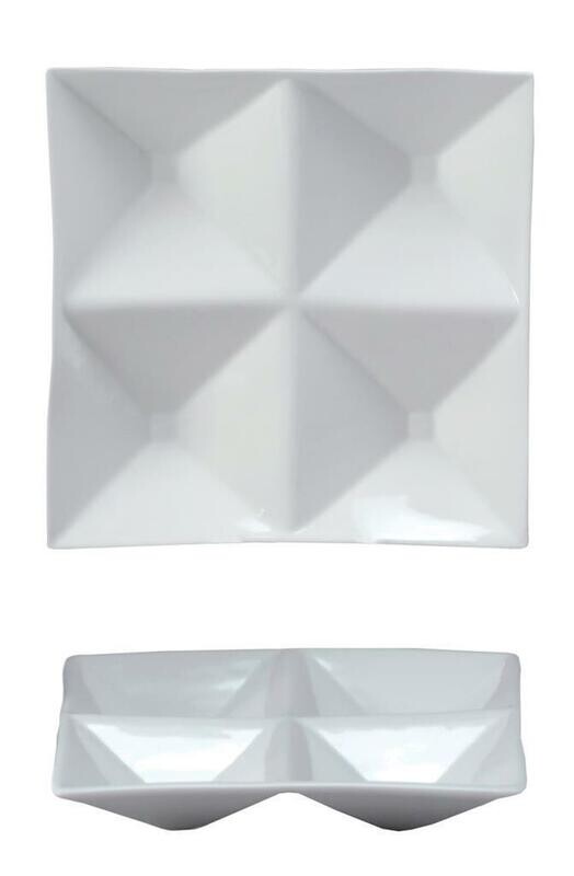 Tirolix - Antipastiera Quadra 4 Scomparti 26x26 cm Antipastiere