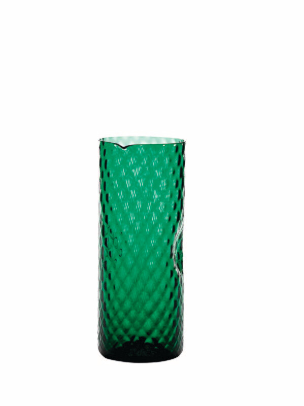 Zafferano - Caraffa- vetro colorato in massa - Veneziano - Verde Zafferano - Caraffa- vetro colorato in massa - Veneziano - Verde