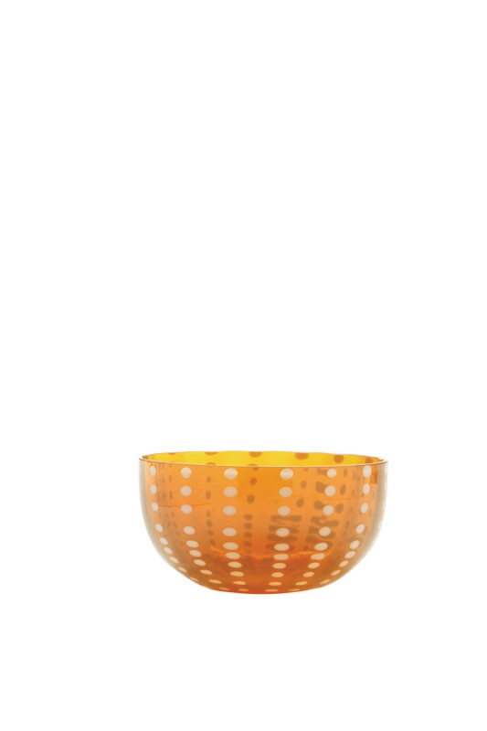 Zafferano - Bowl - vetro colorato in massa - Perle - Arancio Zafferano - Bowl - vetro colorato in massa - Perle - Arancio