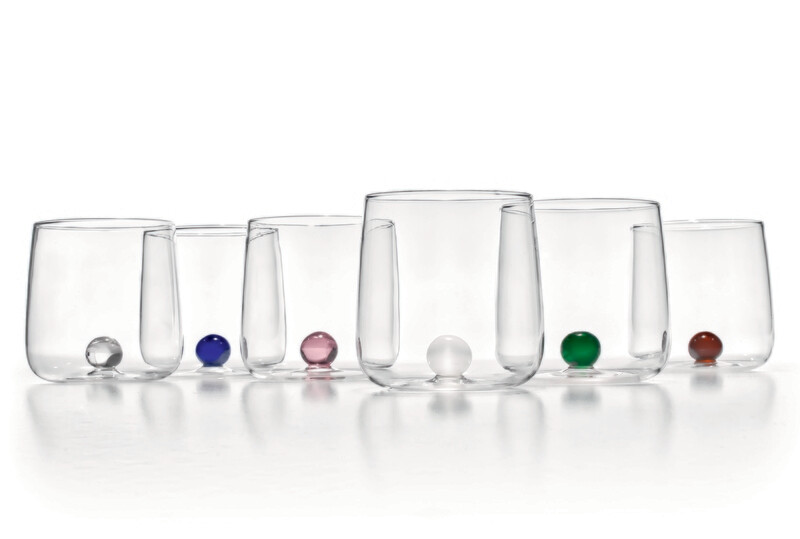 Zafferano - 6 Tumbler - Vetro Colorato - Colori assortiti Zafferano - 6 Tumbler - Vetro Colorato - Colori assortiti