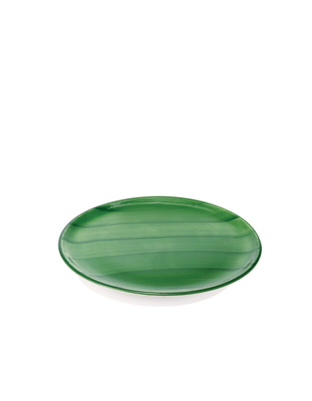 Zafferano - Striche - Piatto piano - Verde Zafferano - Striche - Piatto piano - Verde