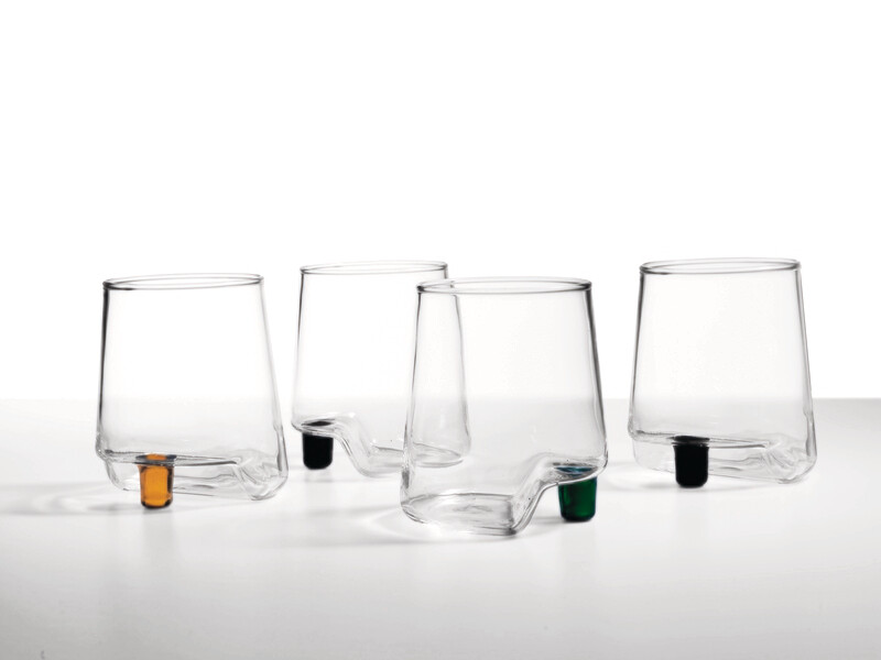 Zafferano - 6 Tumbler - vetro colorato - colori assortiti Zafferano - 6 Tumbler - vetro colorato - colori assortiti