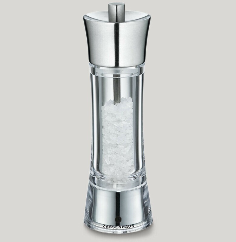 Zassenhaus - MACINA SALE ACCIAIO INOSSIDABILE/ACRILICO 18 CM Aachen Zassenhaus - MACINA SALE ACCIAIO INOSSIDABILE/ACRILICO 18 CM Aachen