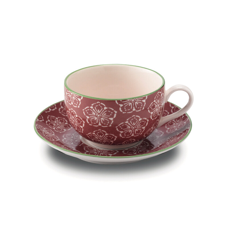Zafferano - Tazza - piattino tè - Tue - Rosa antico Zafferano - Tazza - piattino tè - Tue - Rosa antico