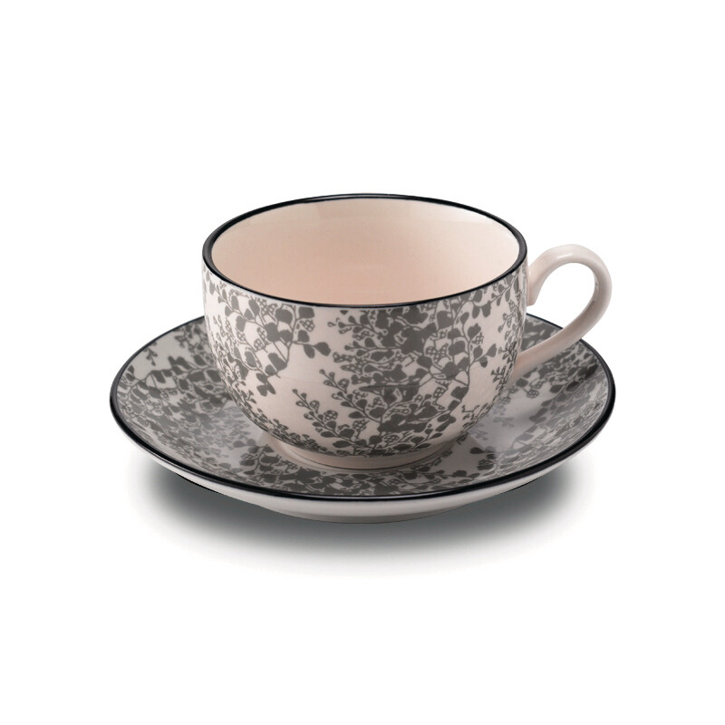 Zafferano - Tazza - piattino tè - Tue - Grigio Zafferano - Tazza - piattino tè - Tue - Grigio
