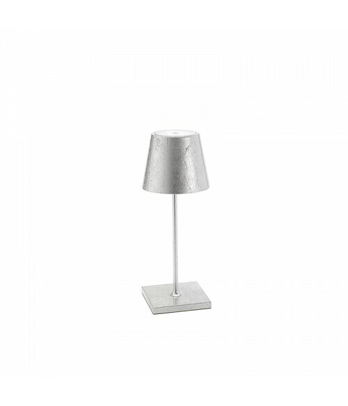 Lampada da Tavolo Poldina Pro Mini Metal Argento - Zafferano Lampada da Tavolo Poldina Pro Mini Metal Argento - Zafferano