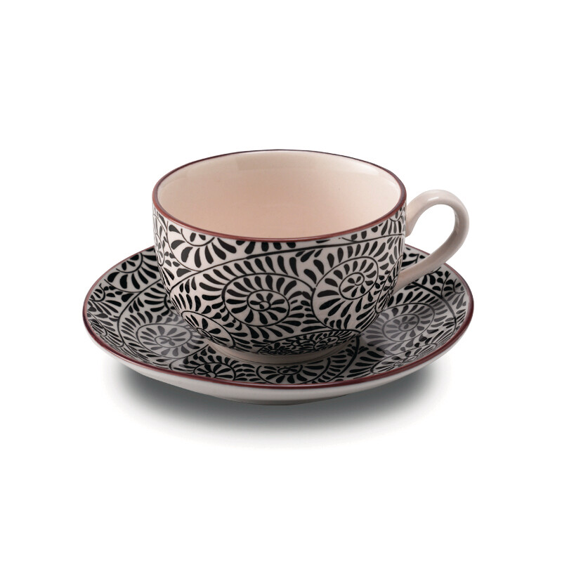 Zafferano - Tazza - piattino tè - Tue - Nero Zafferano - Tazza - piattino tè - Tue - Nero