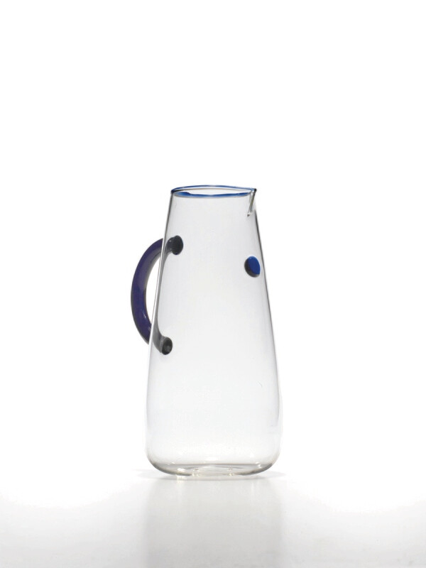 Zafferano - Caraffa - Uniche -vetro colorato - Logo blu Zafferano - Caraffa - Uniche -vetro colorato - Logo blu
