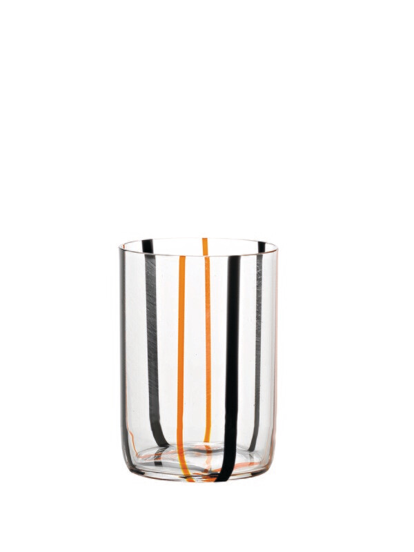 Zafferano - Tumbler - vetro colorato in massa - Tirache - Nero arancio Zafferano - Tumbler - vetro colorato in massa - Tirache - Nero arancio