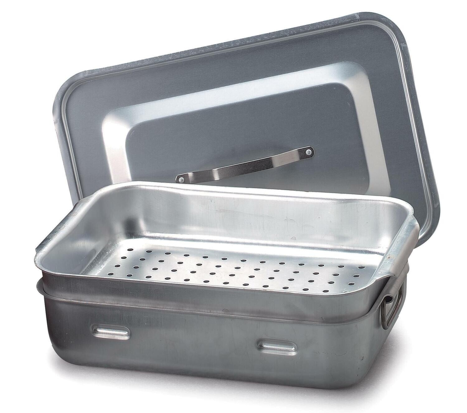 Agnelli - Vaporiera Rettangolare Con Coperchio 50x33 cm 151V Agnelli - Vaporiera Rettangolare Con Coperchio 50x33 cm 151V