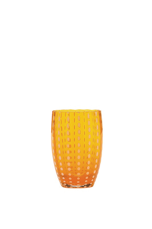 Zafferano - Tumbler - vetro colorato in massa - Perle - Arancio Zafferano - Tumbler - vetro colorato in massa - Perle - Arancio
