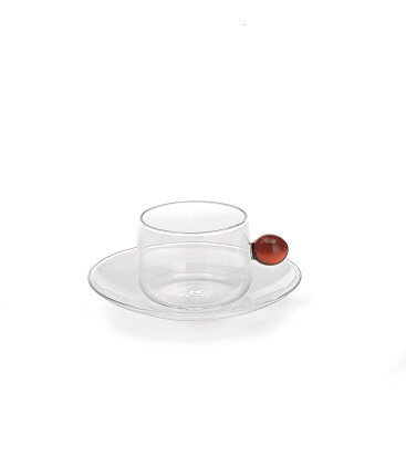 Zafferano - Tazza da tè - Vetro Colorato - Ambra