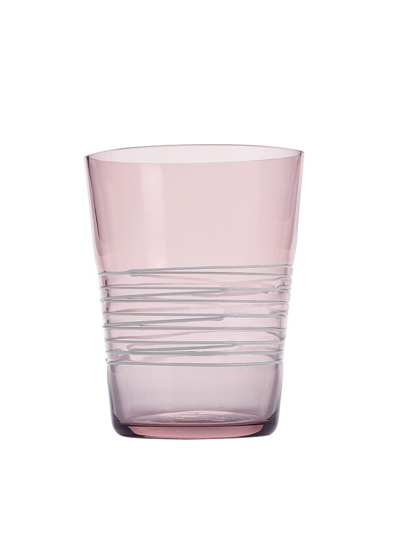 Zafferano - 6 Tumbler - vetro colorato in massa - Filante - Ametista