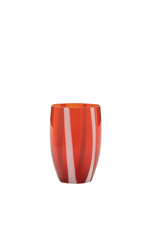 Zafferano - Tumbler - vetro colorato in massa - Gessato - Rosso Zafferano - Tumbler - vetro colorato in massa - Gessato - Rosso
