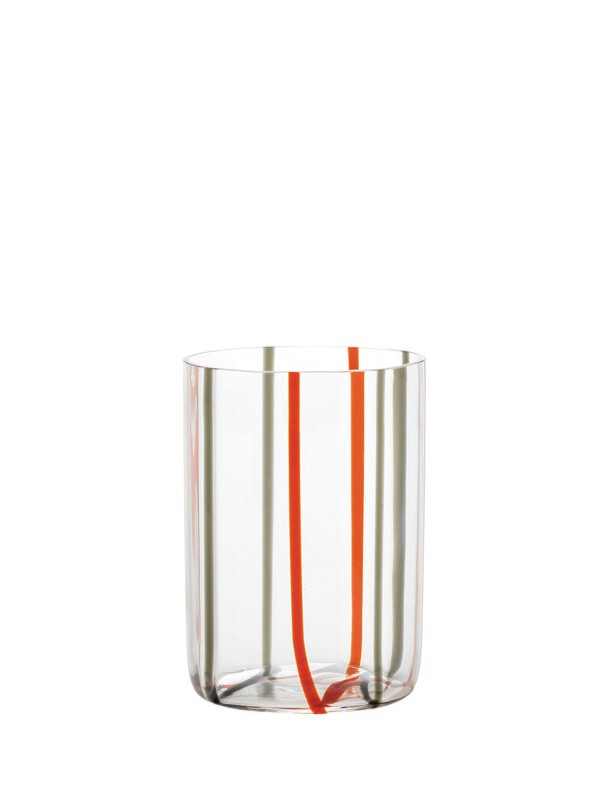 Zafferano - Tumbler - vetro colorato in massa - Tirache - Rosso grigio Zafferano - Tumbler - vetro colorato in massa - Tirache - Rosso grigio