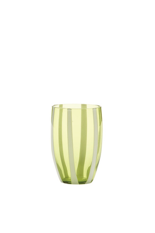 Zafferano - Tumbler - vetro colorato in massa - Gessato - Verde mela Zafferano - Tumbler - vetro colorato in massa - Gessato - Verde mela