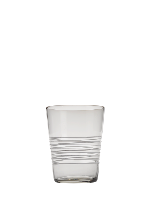 Zafferano - 6 Tumbler - vetro colorato in massa - Filante - Grigio